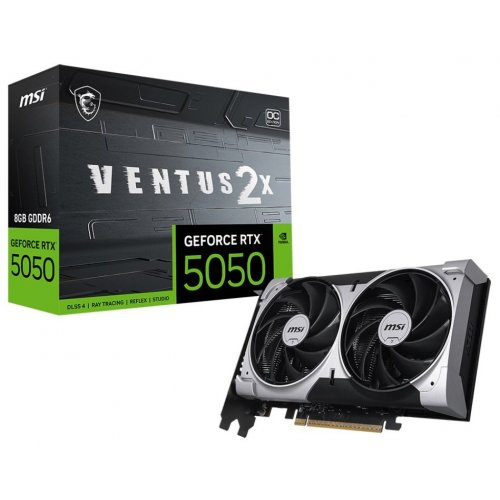 Відеокарта MSI GeForce RTX 5050 VENTUS 2X OC 8192MB (RTX 5050 8G VENTUS 2X OC) купити з перевіркою сумісності: огляд, характеристики, ціна у Києві, Львові, Вінниці, Хмельницькому, Івано-Франківську, Україні | інтернет-магазин TELEMART.UA фото