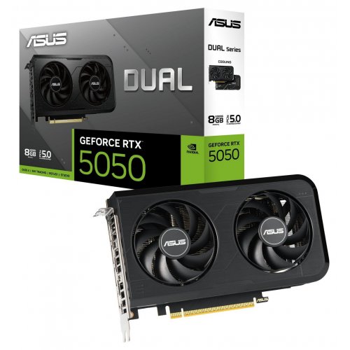 Купить Видеокарта Asus Dual GeForce RTX 5050 8192MB (DUAL-RTX5050-8G) с проверкой совместимости: обзор, характеристики, цена в Киеве, Днепре, Одессе, Харькове, Украине | интернет-магазин TELEMART.UA фото