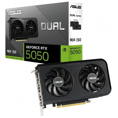 Відеокарта Asus Dual GeForce RTX 5050 OC 8192MB (DUAL-RTX5050-O8G) купити з перевіркою сумісності: огляд, характеристики, ціна у Києві, Львові, Вінниці, Хмельницькому, Івано-Франківську, Україні | інтернет-магазин TELEMART.UA фото