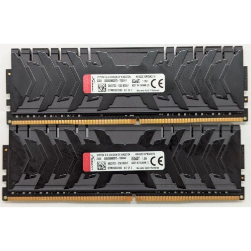 Купить Озу HyperX DDR4 16GB (2x8GB) 3200Mhz Predator (HX432C16PB3K2/16) (Восстановлено продавцом, 780545) с проверкой совместимости: обзор, характеристики, цена в Киеве, Днепре, Одессе, Харькове, Украине | интернет-магазин TELEMART.UA фото