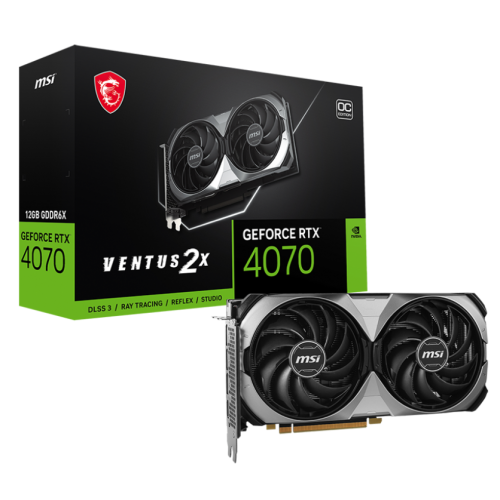 Уцінка відеокарта MSI GeForce RTX 4070 VENTUS 2X E OC 12288MB (RTX 4070 VENTUS 2X E 12G OC) (Сліди використання, 780572) купити з перевіркою сумісності: огляд, характеристики, ціна у Києві, Львові, Вінниці, Хмельницькому, Івано-Франківську, Україні | інтернет-магазин TELEMART.UA фото