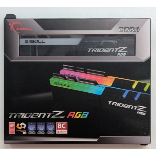 Купить Озу G.Skill DDR4 32GB (2x16GB) 3200Mhz Trident Z RGB (F4-3200C16D-32GTZR) (Восстановлено продавцом, 780574) с проверкой совместимости: обзор, характеристики, цена в Киеве, Днепре, Одессе, Харькове, Украине | интернет-магазин TELEMART.UA фото