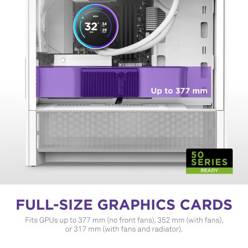 Корпус NZXT H3 Flow Tempered Glass без БЖ (CC-H31FW-01) White купити з перевіркою сумісності: огляд, характеристики, ціна у Києві, Львові, Вінниці, Хмельницькому, Івано-Франківську, Україні | інтернет-магазин TELEMART.UA фото