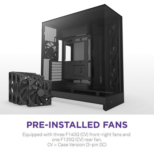 Корпус NZXT H9 Flow Tempered Glass без БЖ (CM-H92FB-01) Black купити з перевіркою сумісності: огляд, характеристики, ціна у Києві, Львові, Вінниці, Хмельницькому, Івано-Франківську, Україні | інтернет-магазин TELEMART.UA фото
