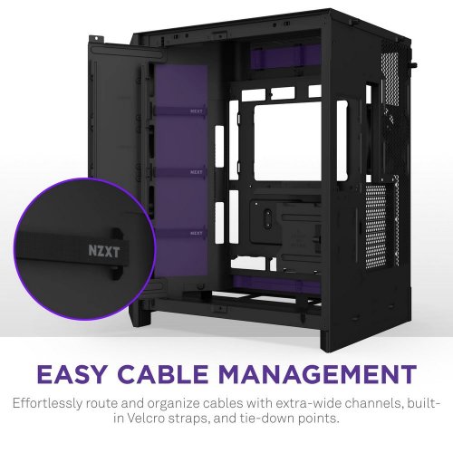 Корпус NZXT H9 Flow Tempered Glass без БЖ (CM-H92FB-01) Black купити з перевіркою сумісності: огляд, характеристики, ціна у Києві, Львові, Вінниці, Хмельницькому, Івано-Франківську, Україні | інтернет-магазин TELEMART.UA фото