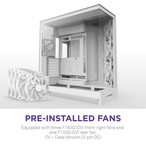 Корпус NZXT H9 Flow Tempered Glass без БЖ (CM-H92FW-01) White купити з перевіркою сумісності: огляд, характеристики, ціна у Києві, Львові, Вінниці, Хмельницькому, Івано-Франківську, Україні | інтернет-магазин TELEMART.UA фото