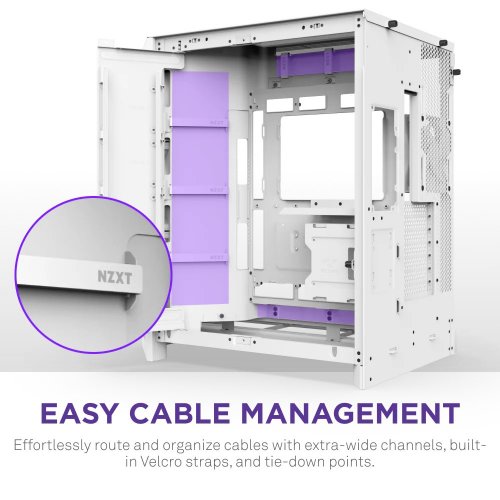 Корпус NZXT H9 Flow Tempered Glass без БЖ (CM-H92FW-01) White купити з перевіркою сумісності: огляд, характеристики, ціна у Києві, Львові, Вінниці, Хмельницькому, Івано-Франківську, Україні | інтернет-магазин TELEMART.UA фото