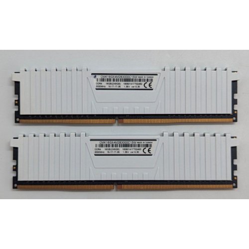 Озп Corsair DDR4 16GB (2x8GB) 3000Mhz Vengeance LPX (CMK16GX4M2B3000C15W) White (Відновлено продавцем, 780605) купити з перевіркою сумісності: огляд, характеристики, ціна у Києві, Львові, Вінниці, Хмельницькому, Івано-Франківську, Україні | інтернет-магазин TELEMART.UA фото
