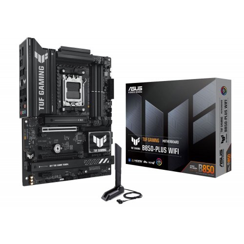 Купить Уценка материнская плата Asus TUF GAMING B850-PLUS WIFI (sAM5, AMD B850) (Следы установки, 780610) с проверкой совместимости: обзор, характеристики, цена в Киеве, Днепре, Одессе, Харькове, Украине | интернет-магазин TELEMART.UA фото