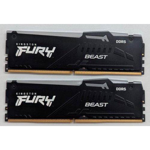 Купить Озу Kingston DDR5 64GB (2x32GB) 5200Mhz FURY Beast RGB (KF552C40BBAK2-64) (Восстановлено продавцом, 780614) с проверкой совместимости: обзор, характеристики, цена в Киеве, Днепре, Одессе, Харькове, Украине | интернет-магазин TELEMART.UA фото
