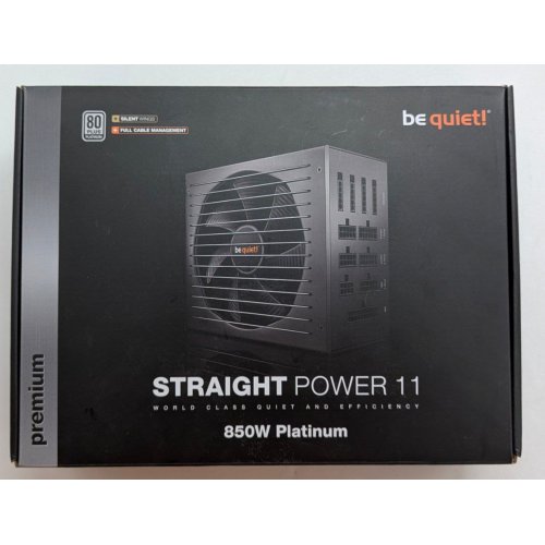Блок живлення Be Quiet! Straight Power 11 Platinum 850W (BN308) (Відновлено продавцем, 780758) купити з перевіркою сумісності: огляд, характеристики, ціна у Києві, Львові, Вінниці, Хмельницькому, Івано-Франківську, Україні | інтернет-магазин TELEMART.UA фото