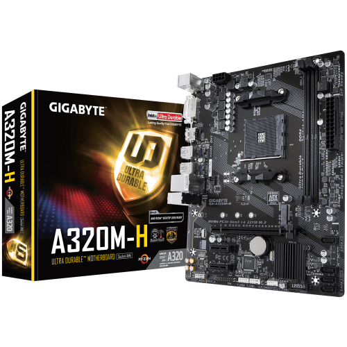 Материнська плата Gigabyte GA-A320M-H (sAM4, AMD A320) (Відновлено продавцем, 780761) купити з перевіркою сумісності: огляд, характеристики, ціна у Києві, Львові, Вінниці, Хмельницькому, Івано-Франківську, Україні | інтернет-магазин TELEMART.UA фото