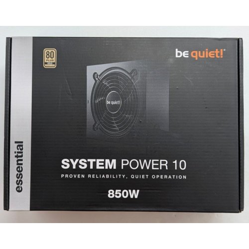 Блок живлення Be Quiet! System Power 10 850W (BN330) (Відновлено продавцем, 780801) купити з перевіркою сумісності: огляд, характеристики, ціна у Києві, Львові, Вінниці, Хмельницькому, Івано-Франківську, Україні | інтернет-магазин TELEMART.UA фото