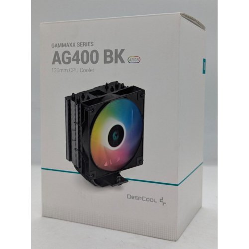 Кулер Deepcool AG400 ARGB (R-AG400-BKANMC-G-2) Black (Відновлено продавцем, 780818) купити з перевіркою сумісності: огляд, характеристики, ціна у Києві, Львові, Вінниці, Хмельницькому, Івано-Франківську, Україні | інтернет-магазин TELEMART.UA фото