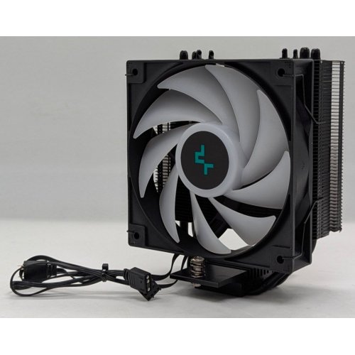 Кулер Deepcool AG400 ARGB (R-AG400-BKANMC-G-2) Black (Відновлено продавцем, 780818) купити з перевіркою сумісності: огляд, характеристики, ціна у Києві, Львові, Вінниці, Хмельницькому, Івано-Франківську, Україні | інтернет-магазин TELEMART.UA фото