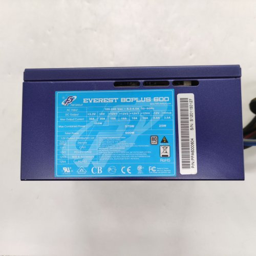 Блок живлення FSP Everest 80+ 600W (EVEREST 80PLUS 600) (Відновлено продавцем, 780834) купити з перевіркою сумісності: огляд, характеристики, ціна у Києві, Львові, Вінниці, Хмельницькому, Івано-Франківську, Україні | інтернет-магазин TELEMART.UA фото