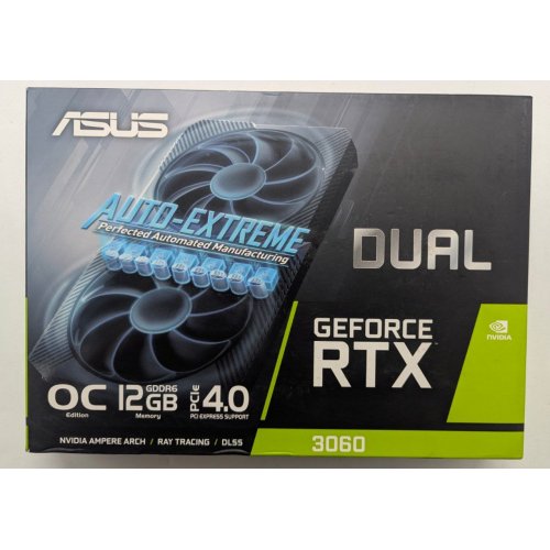 Купить Видеокарта Asus GeForce RTX 3060 Dual OC 12288MB (DUAL-RTX3060-O12G-V2) (Восстановлено продавцом, 780848) с проверкой совместимости: обзор, характеристики, цена в Киеве, Днепре, Одессе, Харькове, Украине | интернет-магазин TELEMART.UA фото