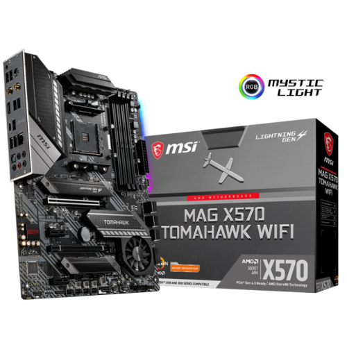 Купить Материнская плата MSI MAG X570 TOMAHAWK WIFI (sAM4, AMD X570) (Восстановлено продавцом, 780865) с проверкой совместимости: обзор, характеристики, цена в Киеве, Днепре, Одессе, Харькове, Украине | интернет-магазин TELEMART.UA фото