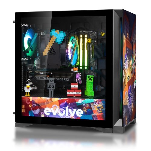 Комп'ютер EVOLVE SpecialPart Minecraft Iron (EVSP-MI8400FN5060-D532S1TBK) Black купити в Україні: Київ, Львів, Хмельницький, Тернопіль | Низька ціна, відгуки, характеристики від TELEMART фото