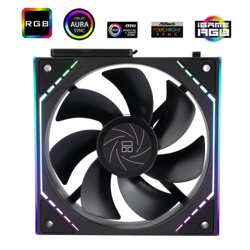 Кулер для корпуса Thermalright TL-M12QR Black купити з перевіркою сумісності: огляд, характеристики, ціна у Києві, Львові, Вінниці, Хмельницькому, Івано-Франківську, Україні | інтернет-магазин TELEMART.UA фото