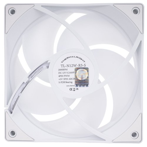 Купить Кулер для корпуса Thermalright TL-N12-R5-S White с проверкой совместимости: обзор, характеристики, цена в Киеве, Днепре, Одессе, Харькове, Украине | интернет-магазин TELEMART.UA фото