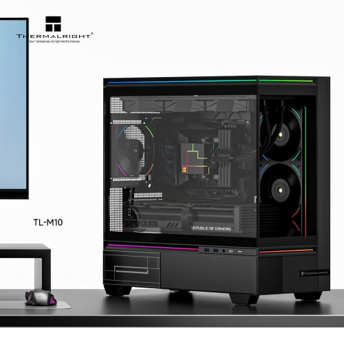 Корпус Thermalright TL-M10 без БЖ Black купити з перевіркою сумісності: огляд, характеристики, ціна у Києві, Львові, Вінниці, Хмельницькому, Івано-Франківську, Україні | інтернет-магазин TELEMART.UA фото