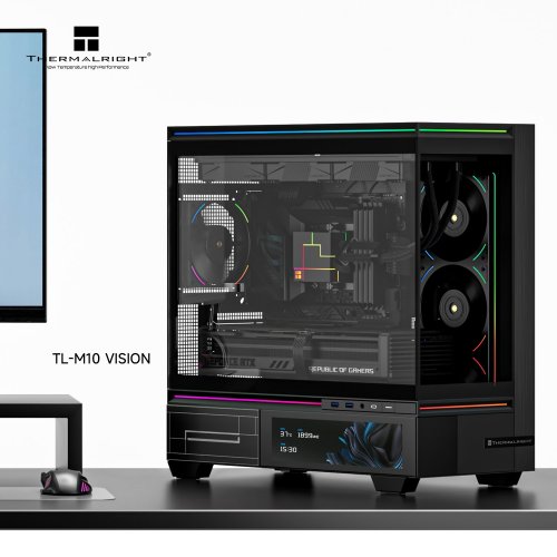 Корпус Thermalright TL-M10 Vision без БЖ Black купити з перевіркою сумісності: огляд, характеристики, ціна у Києві, Львові, Вінниці, Хмельницькому, Івано-Франківську, Україні | інтернет-магазин TELEMART.UA фото