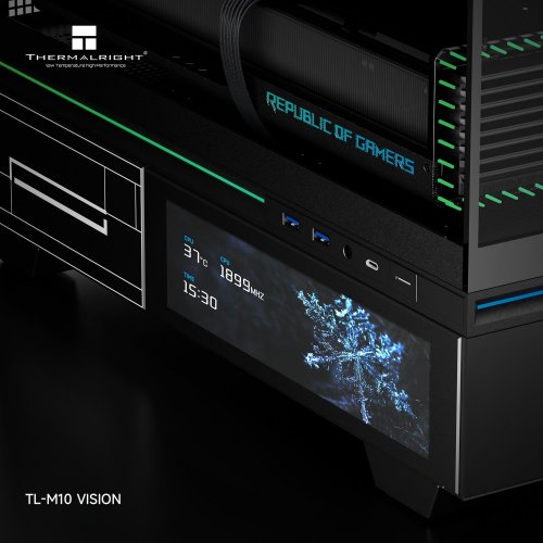 Корпус Thermalright TL-M10 Vision без БЖ Black купити з перевіркою сумісності: огляд, характеристики, ціна у Києві, Львові, Вінниці, Хмельницькому, Івано-Франківську, Україні | інтернет-магазин TELEMART.UA фото