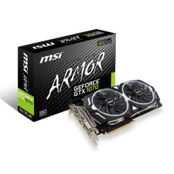Відеокарта MSI GeForce GTX 1070 ARMOR OC 8192MB (GTX 1070 ARMOR 8G OC) (Відновлено продавцем, 780971)