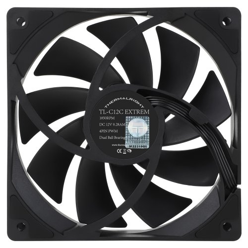 Кулер для корпуса Thermalright TL-C12C EXTREM Black купити в Україні: Київ, Львів, Хмельницький, Тернопіль, Івано-Франківськ | Перевірка сумісності, низька ціна, відгуки, характеристики від TELEMART фото