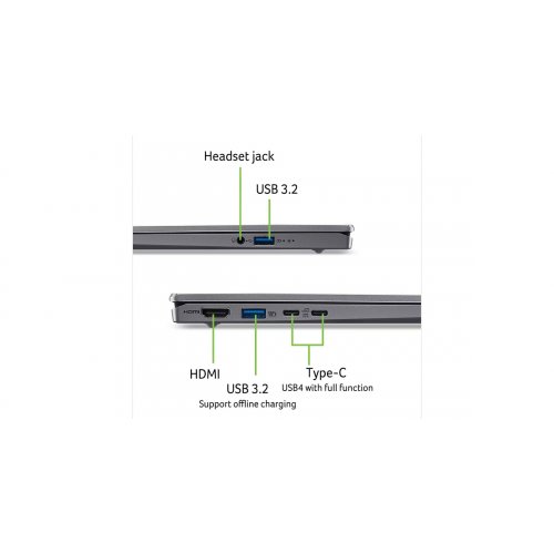Купить Ноутбук Acer Swift Go 14 AI SFG14-64 (NX.JDAEU.003) Sparkly Silver - цена в Харькове, Киеве, Днепре, Одессе
в интернет-магазине Telemart фото