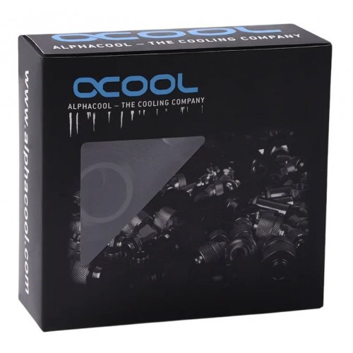 Купить Фитинг Alphacool Eiszapfen PRO 16mm HardTube Fitting G1/4 - Sixpack (17477) Deep Black - цена в Харькове, Киеве, Днепре, Одессе
в интернет-магазине Telemart фото