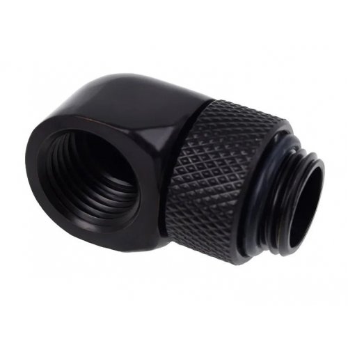 Купити Фітінг Alphacool Eiszapfen L-connector rotatable G1/4 AG to G1/4 IG (17248) Deep Black - ціна в Києві, Львові, Вінниці, Хмельницькому, Франківську, Україні | інтернет-магазин TELEMART.UA фото