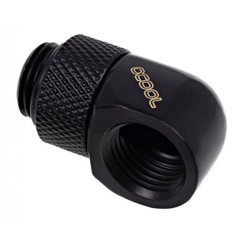Купити Фітінг Alphacool Eiszapfen L-connector rotatable G1/4 AG to G1/4 IG (17248) Deep Black - ціна в Києві, Львові, Вінниці, Хмельницькому, Франківську, Україні | інтернет-магазин TELEMART.UA фото