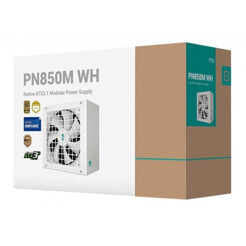 Купить Блок питания Deepcool GAMER STORM PN850M 850W (R-PN850M-FCOW-JGEU) White с проверкой совместимости: обзор, характеристики, цена в Киеве, Днепре, Одессе, Харькове, Украине | интернет-магазин TELEMART.UA фото