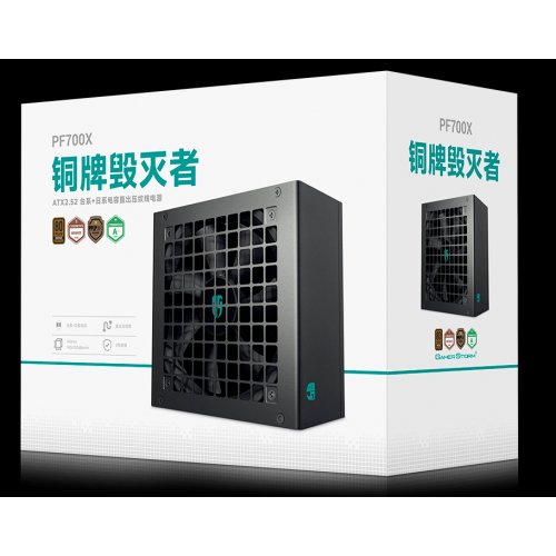Блок живлення Deepcool GAMER STORM PF700X 700W (R-PF700X-HD0B-JGEU) купити з перевіркою сумісності: огляд, характеристики, ціна у Києві, Львові, Вінниці, Хмельницькому, Івано-Франківську, Україні | інтернет-магазин TELEMART.UA фото