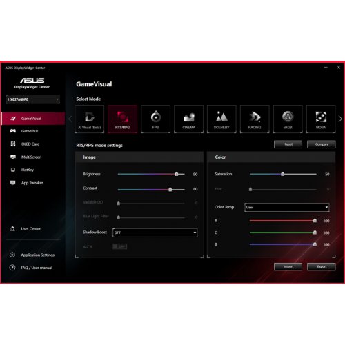 Купити Монітор Asus 26.5" ROG Strix OLED XG27AQDPG (90LM0C50-B01971) Black - ціна в Києві, Львові, Вінниці, Хмельницькому, Франківську, Україні | інтернет-магазин TELEMART.UA фото