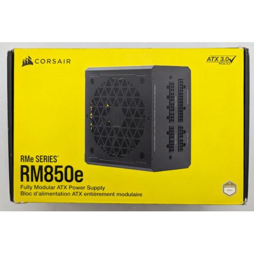Блок живлення Corsair RM850e 850W (CP-9020296-EU) (Відновлено продавцем, 781276) купити з перевіркою сумісності: огляд, характеристики, ціна у Києві, Львові, Вінниці, Хмельницькому, Івано-Франківську, Україні | інтернет-магазин TELEMART.UA фото