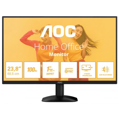 Купити Монітор AOC 23.8" 24B35HM2 Black - ціна в Києві, Львові, Вінниці, Хмельницькому, Франківську, Україні | інтернет-магазин TELEMART.UA фото