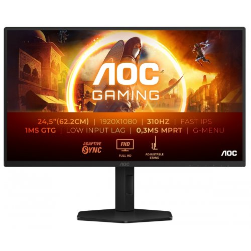 Купити Монітор AOC 24.5" 25G4SXU Black - ціна в Києві, Львові, Вінниці, Хмельницькому, Франківську, Україні | інтернет-магазин TELEMART.UA фото