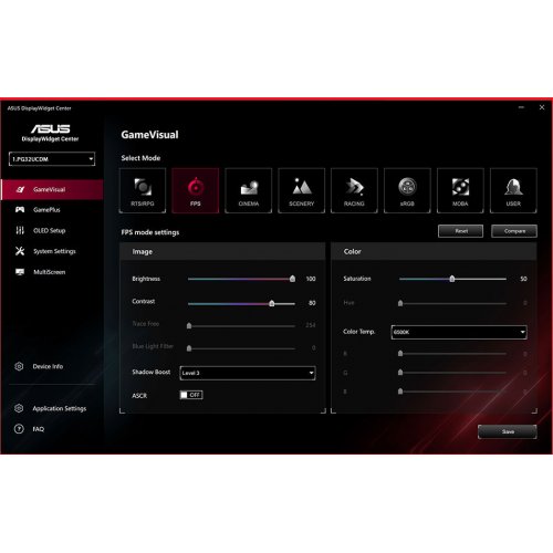 Купить Монитор Asus 31.5" ROG Swift OLED PG32UCDMZ (90LM09T0-B01371) Black - цена в Харькове, Киеве, Днепре, Одессе
в интернет-магазине Telemart фото