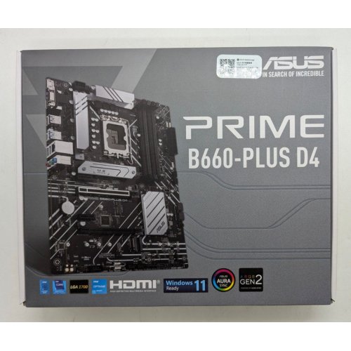 Материнська плата Asus PRIME B660-PLUS D4 (s1700, Intel B660) (Відновлено продавцем, 781356) купити з перевіркою сумісності: огляд, характеристики, ціна у Києві, Львові, Вінниці, Хмельницькому, Івано-Франківську, Україні | інтернет-магазин TELEMART.UA фото