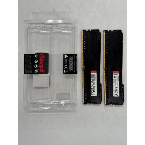 Озп Kingston DDR4 16GB (2x8GB) 3200Mhz FURY Beast Black (KF432C16BBK2/16) (Відновлено продавцем, 781378) купити з перевіркою сумісності: огляд, характеристики, ціна у Києві, Львові, Вінниці, Хмельницькому, Івано-Франківську, Україні | інтернет-магазин TELEMART.UA фото