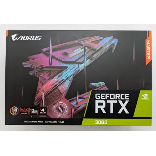 Відеокарта Gigabyte GeForce RTX 3080 AORUS MASTER 10240MB (GV-N3080AORUS M-10GD 3.0) (Відновлено продавцем, 781379) купити з перевіркою сумісності: огляд, характеристики, ціна у Києві, Львові, Вінниці, Хмельницькому, Івано-Франківську, Україні | інтернет-магазин TELEMART.UA фото