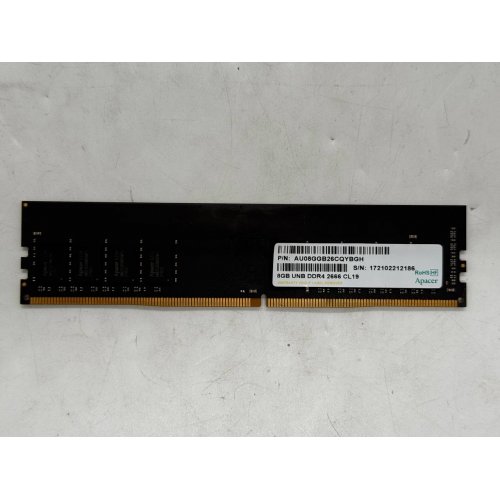 Купить Озу Apacer DDR4 8GB 2666Mhz (AU08GGB26CQYBGH) (Восстановлено продавцом, 781388) с проверкой совместимости: обзор, характеристики, цена в Киеве, Днепре, Одессе, Харькове, Украине | интернет-магазин TELEMART.UA фото