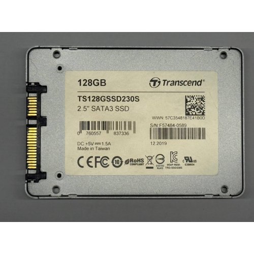 Купить Ssd-диск Transcend SSD230S Premium 128GB 2.5'' (TS128GSSD230S) (Восстановлено продавцом, 781401) с проверкой совместимости: обзор, характеристики, цена в Киеве, Днепре, Одессе, Харькове, Украине | интернет-магазин TELEMART.UA фото