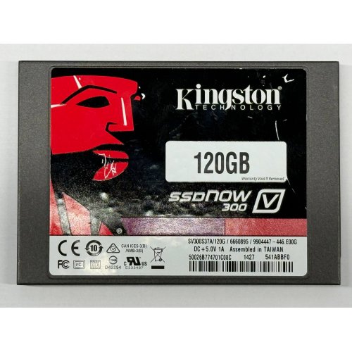 Купить Ssd-диск Kingston SSDNow V300 120GB 2.5" (SV300S37A/120G) (Восстановлено продавцом, 781408) с проверкой совместимости: обзор, характеристики, цена в Киеве, Днепре, Одессе, Харькове, Украине | интернет-магазин TELEMART.UA фото