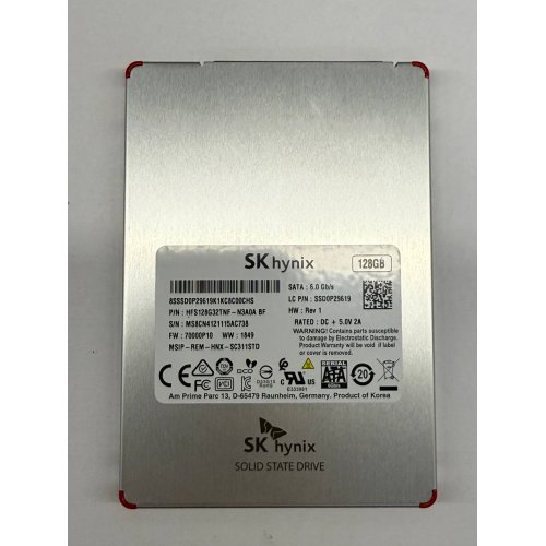 Ssd-диск Hynix 128GB 2.5" (HFS128G32TNF-N3A0A) (Відновлено продавцем, 781427) купити з перевіркою сумісності: огляд, характеристики, ціна у Києві, Львові, Вінниці, Хмельницькому, Івано-Франківську, Україні | інтернет-магазин TELEMART.UA фото