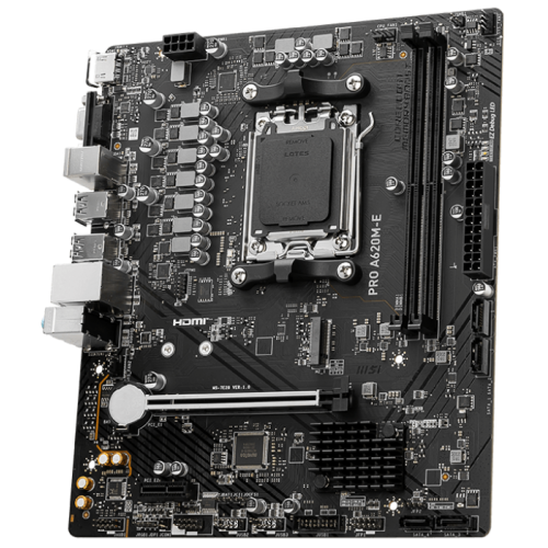 Уцінка материнська плата MSI PRO A620M-E (sAM5, AMD A620) (Сліди встановлення, 781428) купити з перевіркою сумісності: огляд, характеристики, ціна у Києві, Львові, Вінниці, Хмельницькому, Івано-Франківську, Україні | інтернет-магазин TELEMART.UA фото
