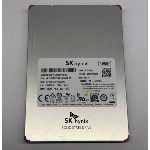 Ssd-диск Hynix 128GB 2.5" (HFS128G32TNF-N3A0A) (Відновлено продавцем, 781429) купити з перевіркою сумісності: огляд, характеристики, ціна у Києві, Львові, Вінниці, Хмельницькому, Івано-Франківську, Україні | інтернет-магазин TELEMART.UA фото
